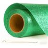 XAHMBSS Glitter Vinile Termoadesivo per Tessuti 30×200 cm,Pellicola per Plotter in Vinile a Trasferimento Termico,Facile da Tagliare e Eliminare,Vinile Permanente per T-Shirt (Verde)