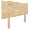 DHOME Testiera in Legno Riciclato DM con Gambe Stile Pallet Orizzontale Letto Pallet Supporti inclusi (80cm, Legno Naturale)