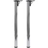 Mendler Set di 2 gambe per tavolo HWC-H34, per scrivania, tavolo da pranzo, telaio pieghevole 72 cm - color acciaio