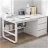 WXHJM Scrivania per Computer in Stile Moderno E Semplice, con 3 Cassetti, Tavolo da Scrittura Multifunzionale per Ufficio Domestico B,100CM