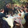 1art1 Peter Severen Kroyer Poster Hip, Hip, Urrà! Festa di Artisti A Skagen, 1888 Stampa d'Arte 100x100 cm