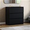 Vida Designs Denver Cassettiera (nero, 3 cassetti)