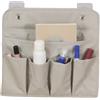 Rainway Organizer da appendere con 5 scomparti e 2 ganci, porta armadio, organizer da parete, grigio, grande capacità, per porte, bagno, camera da letto, ufficio, camper