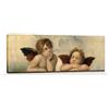 1art1 Raffaello Poster Stampa Artistica su Tela Gli Angeli di Raffaello (Dettaglio) Quadro da Parete sulla Barella | Murale XXL | Immagine 120x40 cm