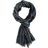 Rotfuchs Sciarpa in cotone, da uomo, effetto stropicciato, motivo a righe, colore nero, bianco marino, Made in Germany, nero blu marino bianco, 180 x 20 cm (L x B)