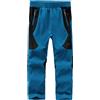 HFDWYJ Bambini Snow Ski Pants Hiking Outdoor Impermeabile Windproof Fleece Caldo Snowboard Pants -Blue+Black-152-158