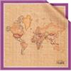 Alviero Martini 1A Classe Foulard stampa Geo Classic in seta 50 x 50 Viola Bougainville