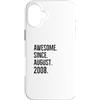Fraxoweb Custodia per iPhone 16 Plus Fantastica idea di compleanno da agosto 2008