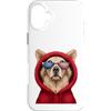 Golden Retriever Puppy Lover PS Custodia per iPhone 16 Plus Patriot Golden Retriever Closeup Portrait US Flag Occhiali da sole