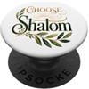 Bible Verse Shirts Scegli Shalom Biblical Peace Christian Faith Olive Branch PopSockets PopGrip Adesivo