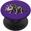Halloween Cute Cinco De Mayo Day Of The Triceratopo Dinosauro Messicano Sugar Skull Calavera Messico PopSockets PopGrip Adesivo