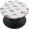 Preppy Aesthetic Art Acquerello bandiera degli Stati Uniti e fiocco blu 4 luglio rosso bianco e blu PopSockets PopGrip Adesivo