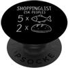 Christian Scripture Inspirational Bible Lista della spesa Alimentazione 5000 Persone 2 Pesci 5 Pagnotte Di Pane PopSockets PopGrip Adesivo