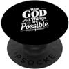 Fraxoweb With God All Things Are Possibile Citazione ispiratrice PopSockets PopGrip Adesivo