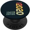 Birth Since Month Of July Retro Vintage Mese Luglio 2020 Anno 2020 Retro 2020 Vintage 2020 Dal 2020 PopSockets PopGrip Adesivo