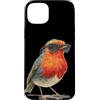 Robin Bird Outfit Custodia per iPhone 15 Plus Simpatico pettirosso per gli amanti delle ali e degli uccelli