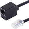 1aTTack.de 1x 3,0 m - Cavo di prolunga di rete RJ45 con spina Western 8/8 e accoppiamento Western 8/8 Spine crimpate Contatti placcati in oro