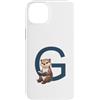 Timowo Studio Custodia per iPhone 14 Plus Lontra Con Libro Lettera G