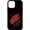 Moroccan Heritage Designs Custodia per iPhone 12 mini Bandiera del Marocco, stile strappato, orgoglio marocchino, nazione