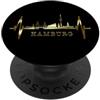 Regali di Amburgo con cuore tedesco Amburgo Skyline Battito del Cuore Germania I Love Hamburg PopSockets PopGrip Adesivo