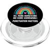 Punctuation Matters Students School Punctuation Matters, Divertente Grammatica Insegnante Compiti PopSockets PopGrip per MagSafe