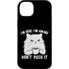 Funny Cat Lady Humor For Cat Lovers Custodia per iPhone 14 Plus Sarcastic Cat I'm Here I'm Awake Funny Cat Slogan Graphic