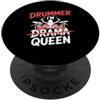 Drummer Girl Designs For Drum Player & D I´m Drummer Queen Batteria Divertente Ragazza batterista PopSockets PopGrip Adesivo