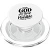 Fraxoweb With God All Things Are Possibile Citazione ispiratrice PopSockets PopGrip per MagSafe