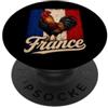 France Flag Gallic Rooster Tees Bandiera della Francia Gallic Gallo PopSockets PopGrip Adesivo