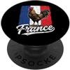 France Flag Gallic Rooster Tees Bandiera della Francia Gallic Gallo PopSockets PopGrip Adesivo