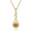 PAKORIO Collana moissanite twist elegante donna, 1ct VVS1, placcata oro 14K minimalista, ipoallergenica, catena regolabile 40-45cm, anti-ossidazione, regalo(Oro)