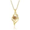PAKORIO Collana curva moissanite elegante donna, 1ct VVS1, placcata oro 14K, ipoallergenica, catena 40-45cm, anti-ossidazione, regalo(Oro)