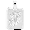 My Gold Ciondolo da donna per uomo Segno zodiacale Bilancia Argento sterling 925 (senza catena) Piatto in vero argento 21mm x 12mm Oroscopo Gaudino A-03303-S923-Waa