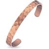 MagEnergy Bracciale in rame puro per uomo e donna - Bracciale vintage martellato, 100% rame massiccio, grezzo e non rivestito, fatto a mano