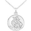 Alexander Castle Anhänger mit Kette, Motiv: St. Christophorus Schutzpatron, aus Sterling-Silber 925, mit 45,72 cm Kette, Flugzeug, Auto und Boot Auf der Rückseite