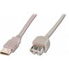 Digitus Cavo USB2 A/A M/F 1.80m nero [AK-300202-018-S]