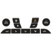 UZIAH Compatibile con Ford Focus 1999-2005 Aria condizionata AC Controllo del Clima Usurato Peeling Pulsante Riparazione Decalcomanie Adesivi PVC 2 Pezzi (Color : Black)