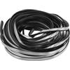 INFINAUTO Protezione Bordo Portiera 1 Pezzo Universale In PVC Antigraffio | Colore: Cromato Argento E Nero. Dimensioni: 10000x7.5mm / 32.81ft. Design A Forma Di U. Per Auto, Camion, Pick-Up.