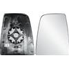 KINGVANS Vetro specchietto retrovisore esterno per Ford Transit V363 2014 - 2025 - Vetro di ricambio grande superiore riscaldato con piastra posteriore, lato sinistro conducente