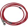 MOCNT 80cm Tubo Olio Freno Moto 28 Gradi Tubo Freno Olio Idraulico Frizione Motocross Tubo Flessibile Olio Freno Idraulico Rinforzato Intrecciato in Acciaio Cavo Linea Rosso