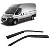 CarJoy Deflettori vento deflettori aria deflettori pioggia deflettori finestrini laterali compatibili con Peugeot Boxer 2006-2024 finestrini auto protezione pioggia deflettori pioggia deflettori