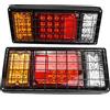 EVTSCAN 2Pcs LED Truck Trailer Fanali posteriori Kit barra 40 LED Coda impermeabile Segnale di svolta Luce di stop Luce di retromarcia in esecuzione con protezione in rete di ferro 5 fili 10V-30V per camion R