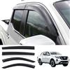 JHCHAN Deflettore antivento per Nissan Navara 2015-2024 NP300 D23 doppia cabina fumo nero
