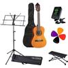 MusicalStore2005 Kit Completo Chitarra Classica 4/4 Natural- Include Borsa, Poggiapiede Regolabile, Accordatore Cromatico, Leggio e Set di Plettri