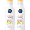 pdmtobemaintained Nivea Sun Latte Solare Sensitive Immediate Protect FP50+ 200 ml, Crema solare per le allergie solari 2x200 ml Soluzione