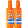 URIAGE BARIESUN Spray Bambini SPF50+ pelle sensibile, viso, corpo, senza profumo 2x100 ml Crema solare