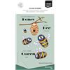 Vaessen Creative Timbri in Silicone Bee - 13 Timbri a Secco per Lavoro Preciso - per DIY, Biglietti Fatti a Mano, Buste e Scrapbooking - con Stamping Tool e Blocchi Acrilici