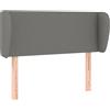 vidaXL Testiera con orecchie Grigio scuro 83x23x78/88 cm Tessuto