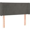 vidaXL Testiera con orecchie Grigio scuro 83x16x78/88 cm Velluto