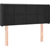vidaXL Testiera con orecchie Nero 83x16x78/88 cm Velluto